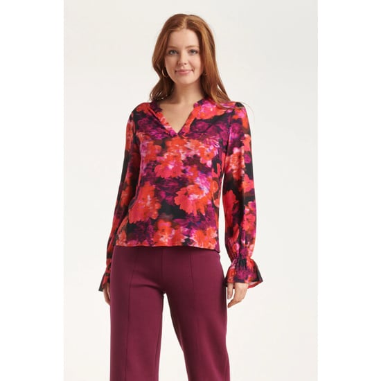 Smashed Lemon 24651 top met paarse bloemenprint | - Image 1