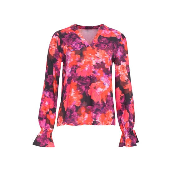 Smashed Lemon 24651 top met paarse bloemenprint | - Image 2