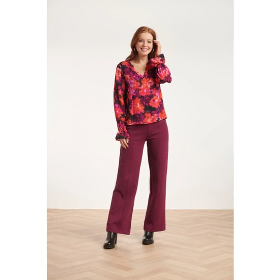 Smashed Lemon 24651 top met paarse bloemenprint | - Image 5