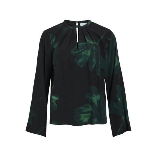 Vila viruna leaf l/s o-neck top 14110663 black beauty - Image 1