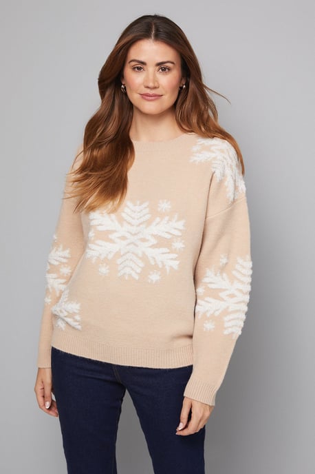 Christmas Snowflake Knitted Jumper - Image 1