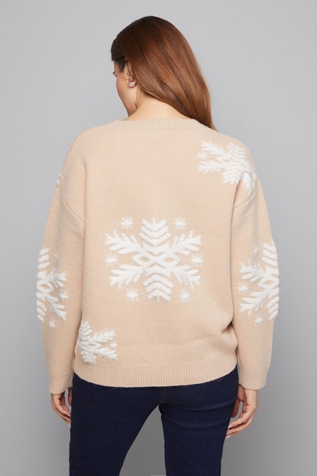 Christmas Snowflake Knitted Jumper - Image 3