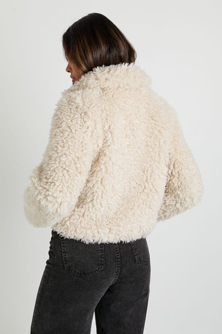 Shaggy Fur Toggle Front Coat - Image 2