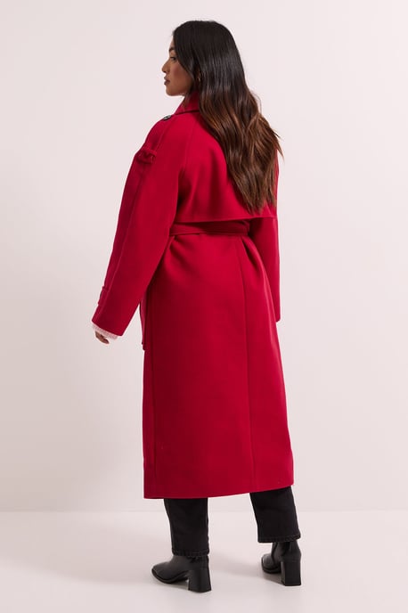 Petite Belted Longline Coat - Image 4