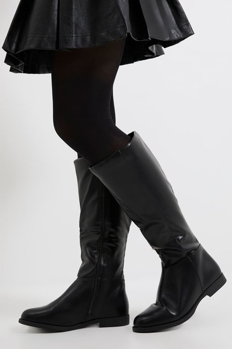 Karla Knee High Flat Boots - Image 1