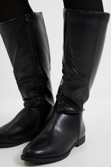 Wide Fit Karla Knee High Flat Boots - Image 4