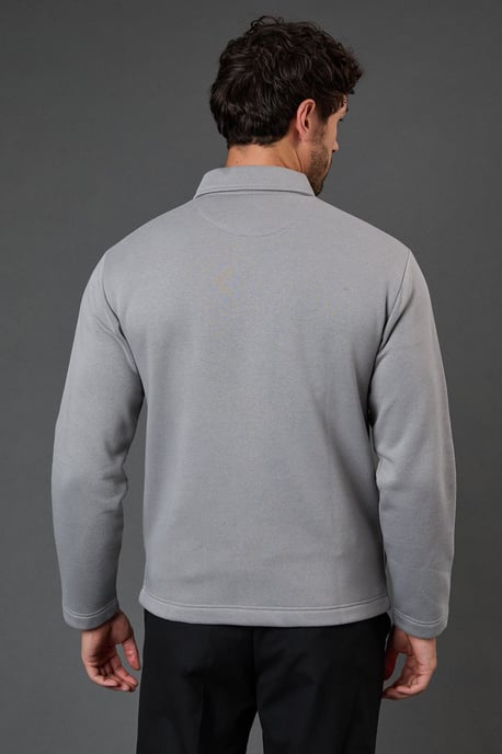 Light Grey Jersey Overshirt - Image 3