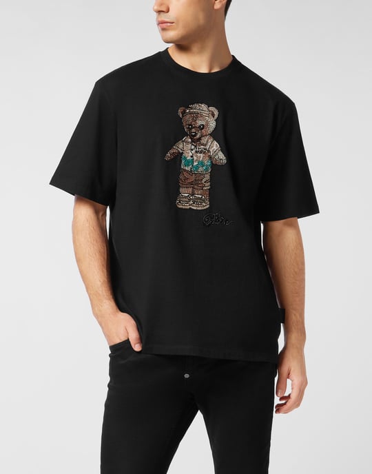 Crystal Round Neck T-Shirt Teddy Bear - Image 4