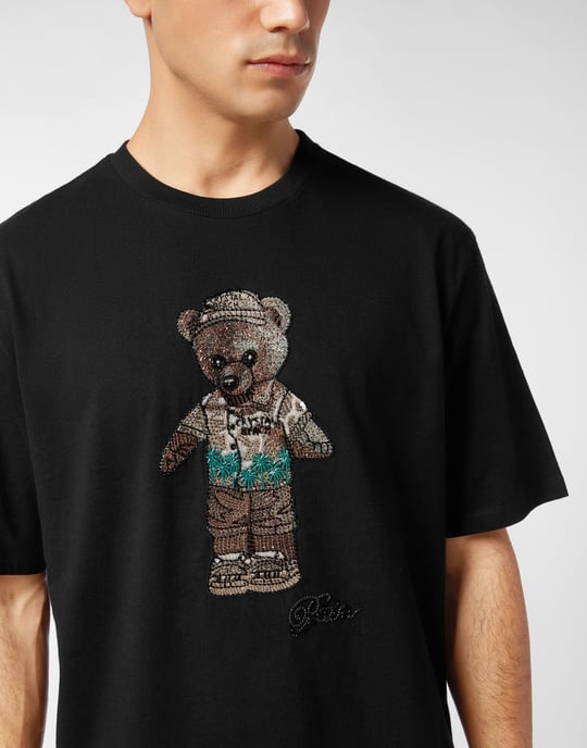 Crystal Round Neck T-Shirt Teddy Bear - Image 5