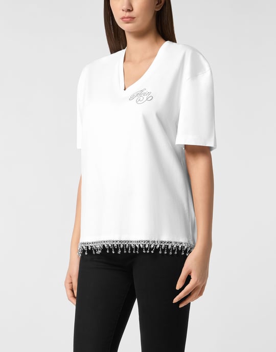 V-ringad t-shirt Signature - Image 4