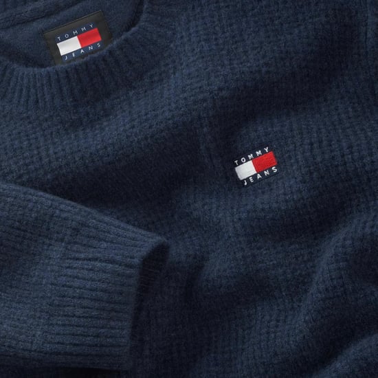 Tommy Jeans Tröjor Våffeltröja Blå - Image 3