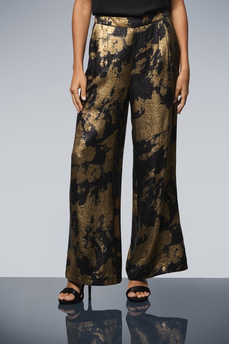 METALLIC FOIL WIDE LEG TROUSER - Image 2