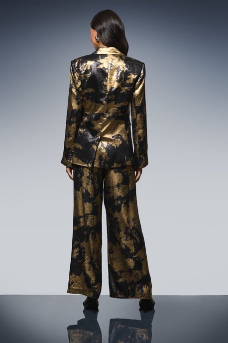 METALLIC FOIL WIDE LEG TROUSER - Image 3