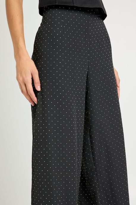 Tall Hotfix Diamante Chiffon Wide Leg Trousers - Image 2
