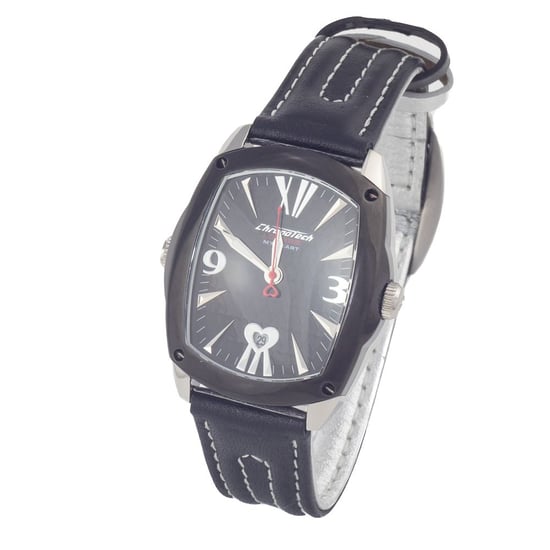 Chronotech Zwarte Leren Horloge - Image 2
