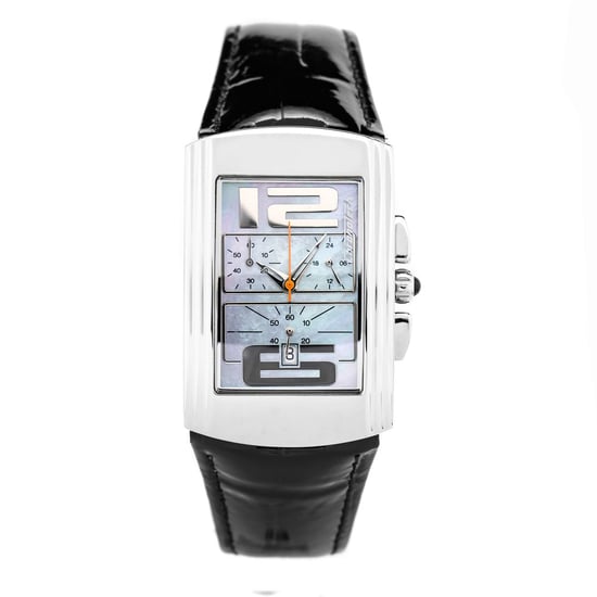 Chronotech Black Leather Watch - Image 1