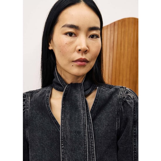 FRNCH Buds blouse knoopkraag denim - Image 3