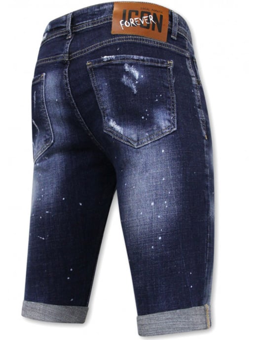 Local Fanatic Stretch short h paint splash slim fit - Image 4