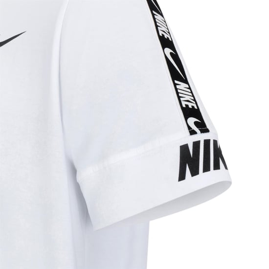 Men’s Nike Repeat Tape Short Sleeve T-Shirt White - Image 4