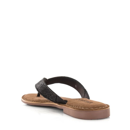 Lazamani Leren slippers met strass-steentjes teenslippers dames - Image 4