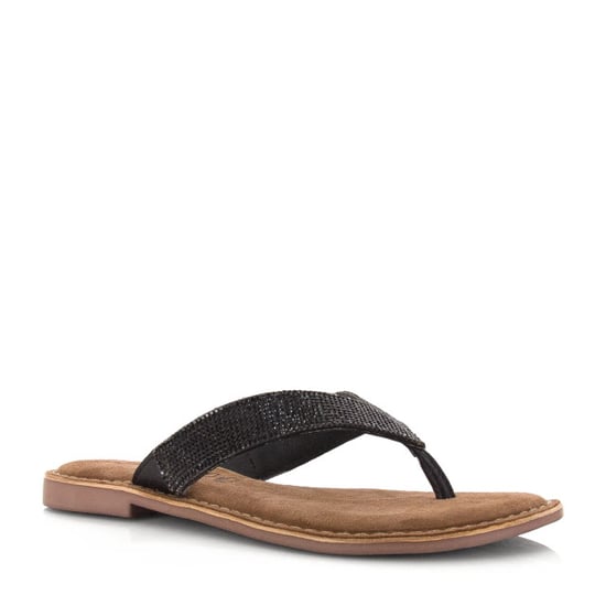 Lazamani Leren slippers met strass-steentjes teenslippers dames - Image 5
