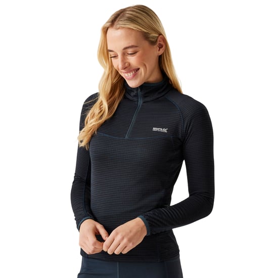 Regatta Yonder II Half Zip Fleece Top för damer/kvinnor (Marinblått) - Image 3