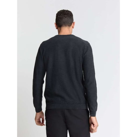 No Excess Pullover crewneck garment dyed + st black - Image 4