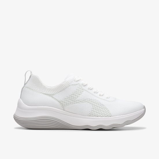 Circuit Tie White Knit Shoes - Image 1