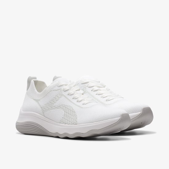Circuit Tie White Knit Shoes - Image 4