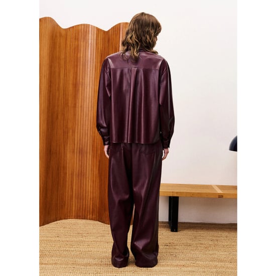 FRNCH Simone lakleren blouse bordeaux - Image 3