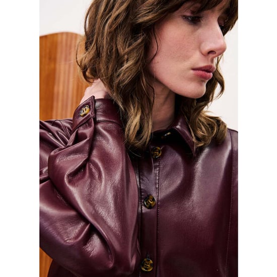 FRNCH Simone lakleren blouse bordeaux - Image 4