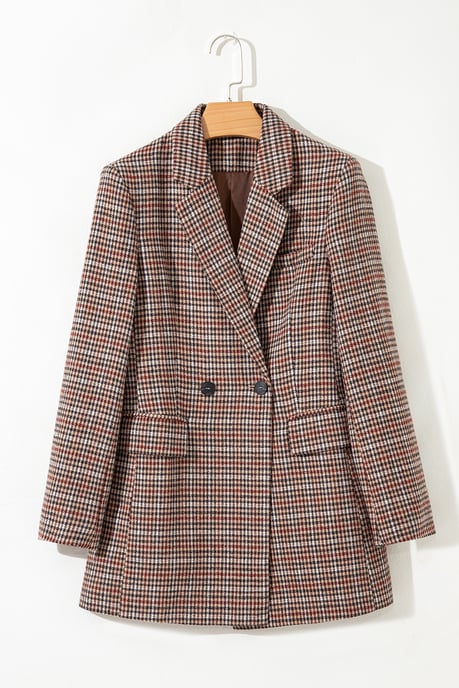 Houndstooth Pattern Blazer - Image 6