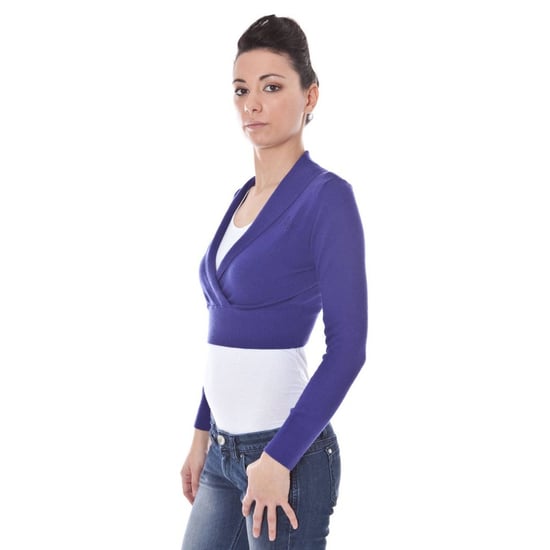 Cropped Knit Cardigan Long Sleeves Vneck - Image 3