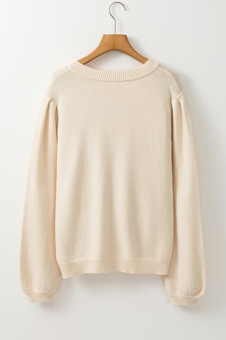 Cable Knit Cardigan Button Closure - Image 3
