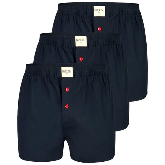 Phil & Co Wijde boxershorts heren geweven katoen effen 3-pack - Image 1