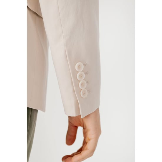 Beige Blazer Casual Stijl - Image 4