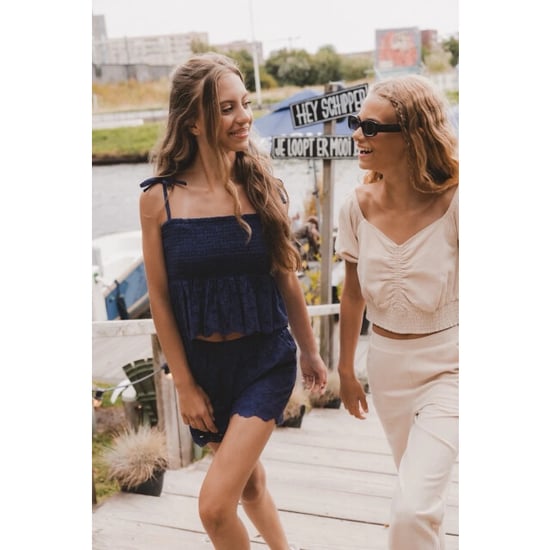 Looxs Revolution Broderie anglaise navy top voor meisjes in de kleur - Image 4