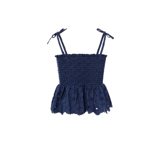Looxs Revolution Broderie anglaise navy top voor meisjes in de kleur - Image 6