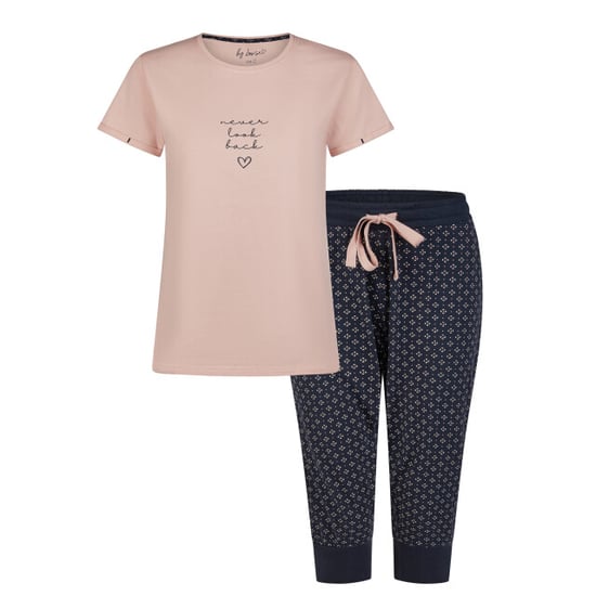 By Louise Essential dames capri pyjama driekwart aop roze - Image 1