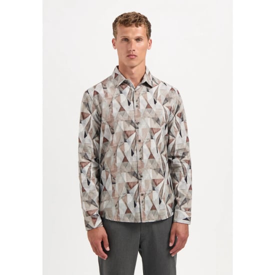 No Excess Heren overhemd 29430923 044 taupe - Image 1