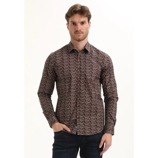 Gabbiano Heren overhemd 335735 5702 oak brown - Image 1