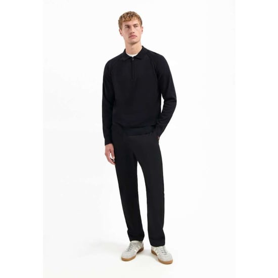 No Excess Pullover polo half zip solid black - Image 2