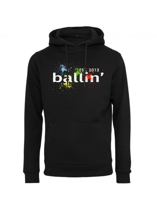 Ballin Est. 2013 Hoodies Paint Splatter Hoodie Svart - Image 2