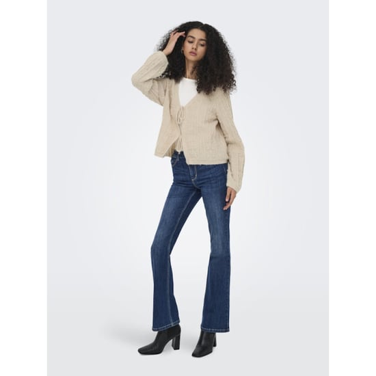 Jacqueline de Yong Jdysigrid life ls tie cardigan knt beige - Image 4