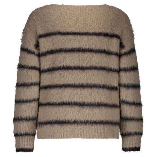 Red Button Sweater srb4616 fuzzy stripe latte/black - Image 3