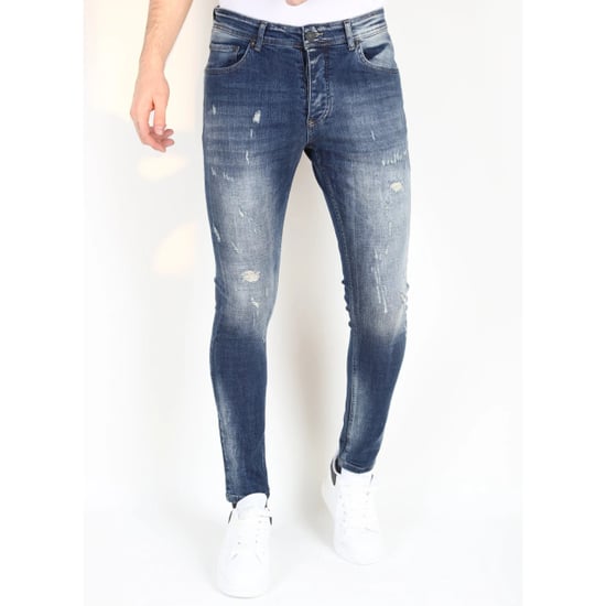 Mario Morato Stonewashed slim fit spijkerbroek met scheuren mm121 - Image 1