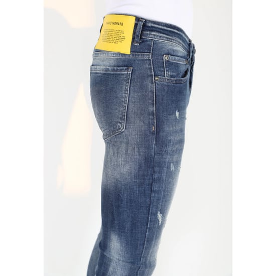 Mario Morato Stonewashed slim fit spijkerbroek met scheuren mm121 - Image 4