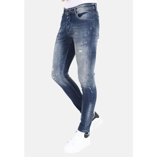 Mario Morato Stonewashed slim fit spijkerbroek met scheuren mm121 - Image 5