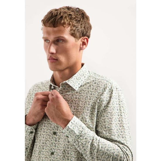 No Excess Shirt stretch allover printed dark green - Image 3
