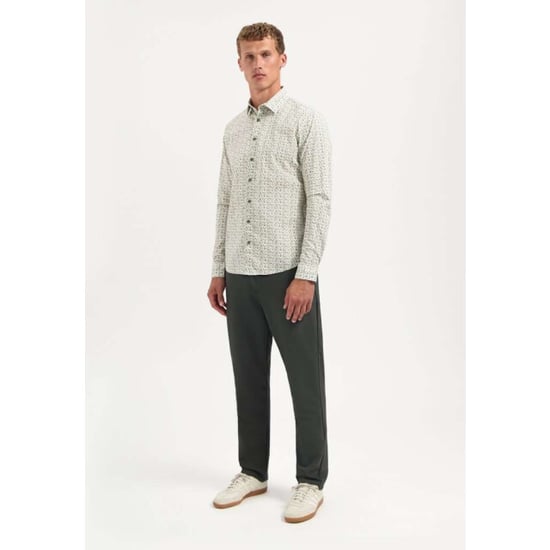 No Excess Shirt stretch allover printed dark green - Image 4